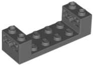 Deler - Dark Bluish Gray Technic, Brick 2 x 6 x 1 1/3 with Axle Holes and Bottom Pins