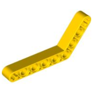 Deler - Yellow Technic, Liftarm, Modified Bent Thick 1 x 9 (6 - 4)