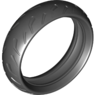 Deler - Black Tire 94.3mm D. Motorcycle Racing Tread Narrow