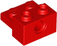 Deler - Red Technic, Brick Modified 1 x 2 with Hole and 1 x 2 Plate