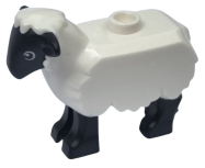 Deler - White Sheep with Black Head and Legs and Eyes Pattern