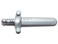 Deler - Flat Silver Minifigure, Weapon Sword, Shortsword Elaborate Hilt