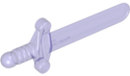 Deler - Trans-Purple Minifigure, Weapon Sword, Shortsword Elaborate Hilt