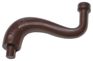 Deler - Dark Brown Elephant Tail / Trunk with Bar End - Long Straight Tip