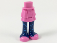 Deler - Dark Pink Mini Doll Hips and Skirt Layered, Dark Blue Leggings with Dark Azure Planets