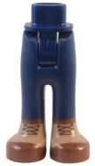 Deler - Dark Blue Mini Doll Hips and Trousers with Back Pockets with Dark Tan and Reddish Brown Boots with Laces Pattern