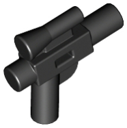 Deler - Black Minifigure, Weapon Gun, Blaster Small (SW)