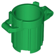 Deler - Green Container, Trash Can with 4 Cover Holders 
