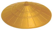 Deler - Pearl Gold Minifigure, Headgear Hat, Conical Asian