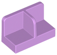 Deler - Medium Lavender Panel 1 x 2 x 1 with Rounded Corners and Center Divider