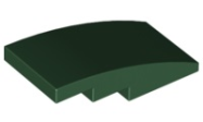 Deler - Dark Green Slope, Curved 4 x 2