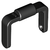 Deler - Black Minifigure, Utensil Bucket 1 x 1 x 1 Handle / Scooter Stand