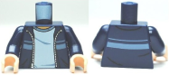 Tilbehør - Minifigur - Overkropp - Mørk blå Harry Potter jakke med grå genser under