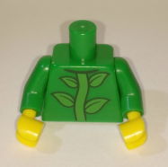 Deler - Green Torso with Bright Green Leaves on Stem Pattern (BAM) / Green Arms / Yellow Hands