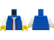 Deler - Blue Torso Open Vest with Red Trim over White Shirt Pattern / White Arms / Yellow Hands
