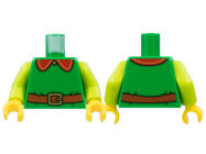 Deler - Green Torso Red Collar with Gold Trim, Button, Buckle, Reddish Brown Belt Pattern / Lime Arms