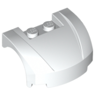 Deler - White Vehicle, Mudguard 3 x 4 x 1 2/3 Curved Front