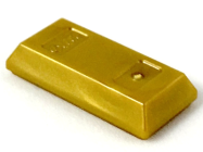 Deler - Pearl Gold Minifigure, Utensil Ingot / Bar