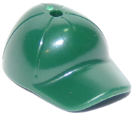 Tilbehør - Minifigur - Hodeplagg - Mørk grønn caps med hull i toppen
