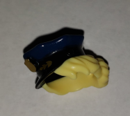 Tilbehør - Minifigur - Hodeplagg - Mørk blå politilue med lys hår (BAM)