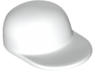 Tilbehør - Minifigur - Hodeplagg - Hvit caps med lang brem