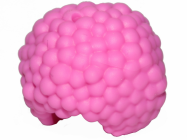 Tilbehør - Minifigur - Hår - Mørk rosa Stort med boblestil og hull i toppen
