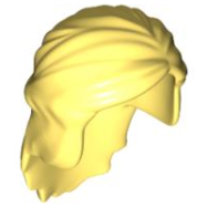 Tilbehør - Minifigur - Hår - Lys gult langt med flette bak