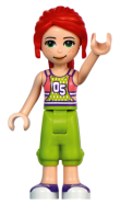 Minifigur Friends  Friends Mia - Coral and Lime Jersey
