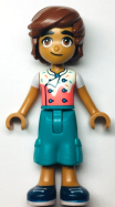 Minifigur Friends - Leo - White and Coral Chef Shirt with Sprinkles