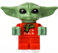Minifigur  Star Wars - Din Grogu / The Child / 'Baby Yoda' - Red Christmas Sweater and Scarf