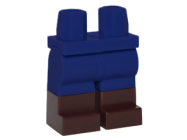 Tilbehør - Minifigur - Underkropp - Mørk blå med mørk brun bunn