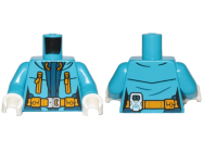 Tilbehør - Minifigur - Overkropp - Lys blå Polarjakke med belte