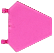 Deler - Trans-Dark Pink Flag 5 x 6 Hexagonal